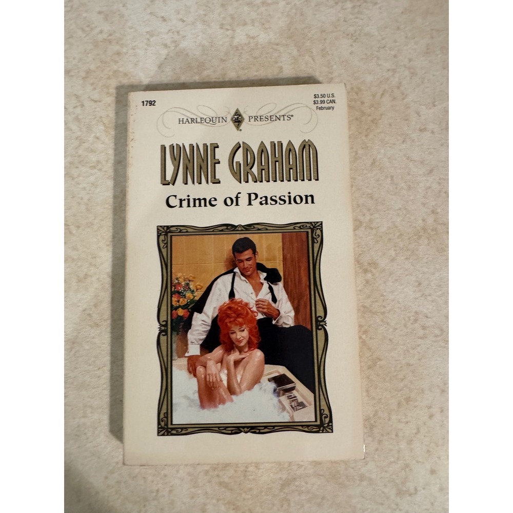 Lynne Graham Crime of Passion Harlequin Presents 1792 Vintage Romance Novel 1996